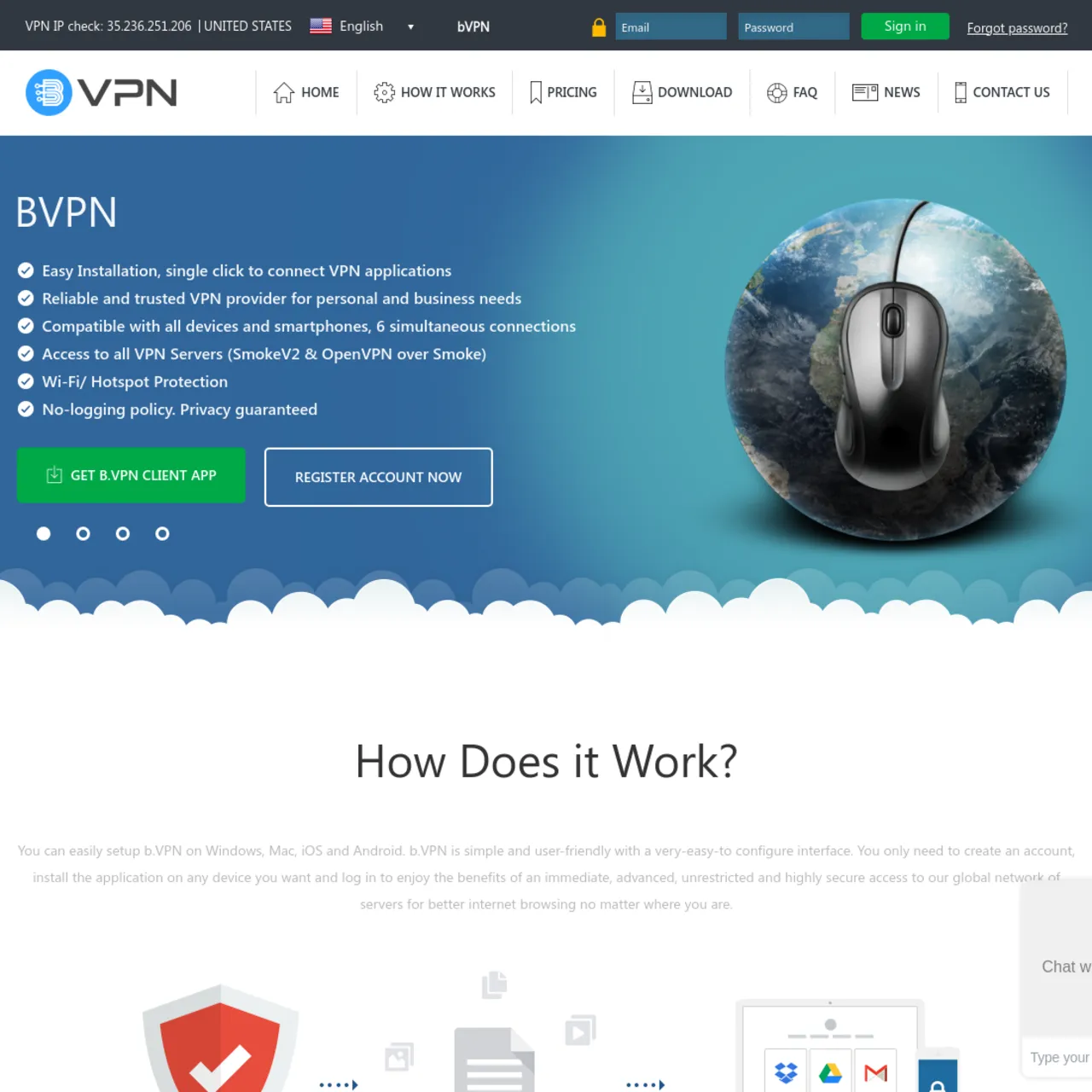 bVPN は、多用途で信頼性の高い VPN サービスです。簡単なインストールを提供します すべてのデバイスの Wi-Fi 保護とログなしポリシーと互換性があります。世界中のサーバーへのアクセスを提供し