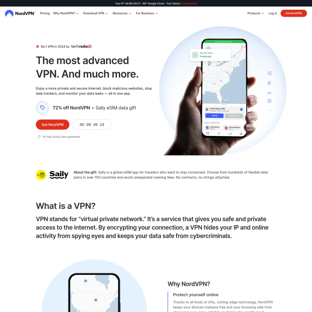 NordVPN は接続を安全かつ高速に保ちます。無制限のVPN接続、DDoS保護、AES-256暗号化キルスイッチ、P2P共有などのさまざまな機能を備えています。